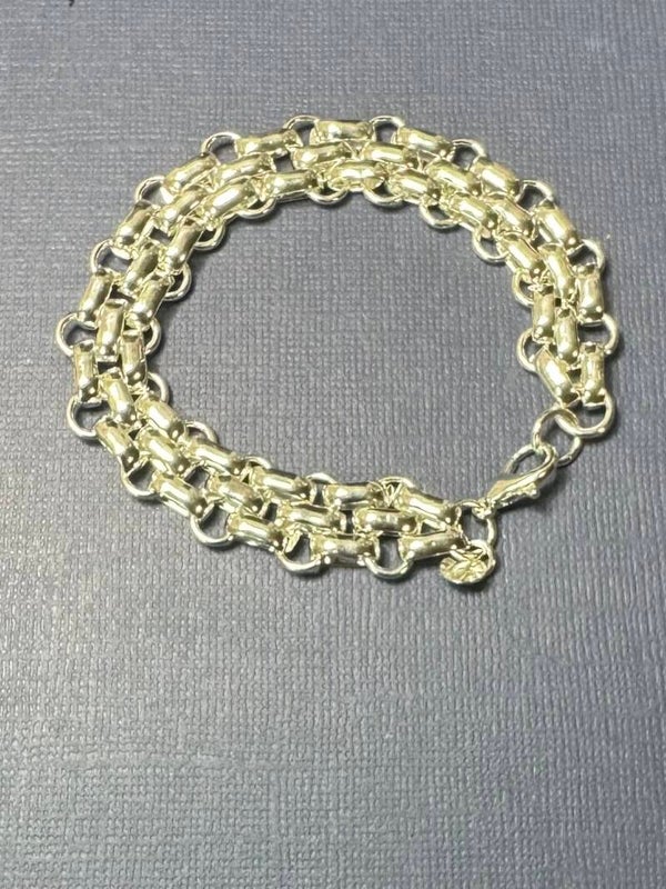 Elegant 7.5” Sterling Silver Chain Bracelet