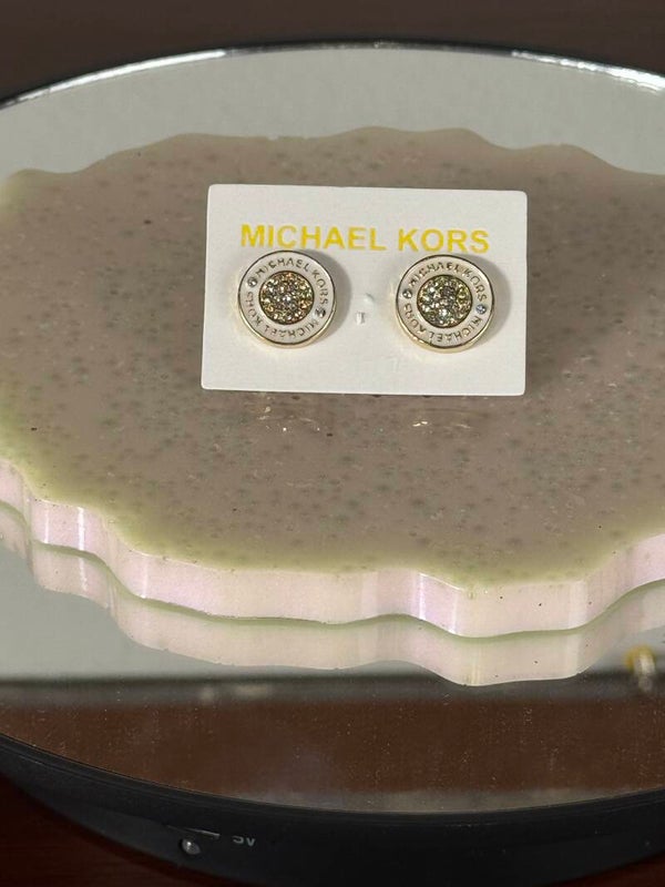 Michael Kors Two-Tone Gold Stud Earrings