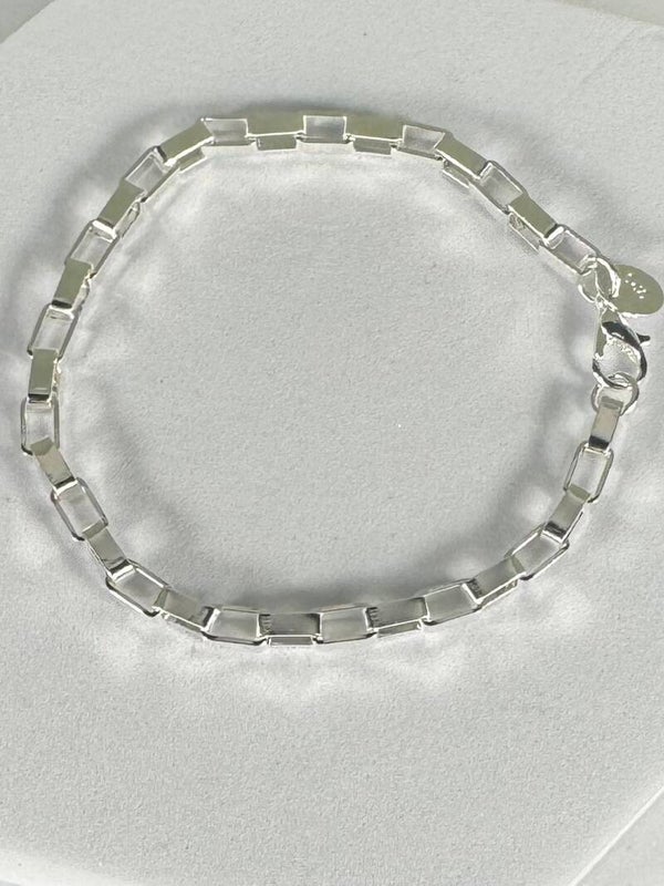 Elegant 7.5”  Sterling  Silver Bracelet