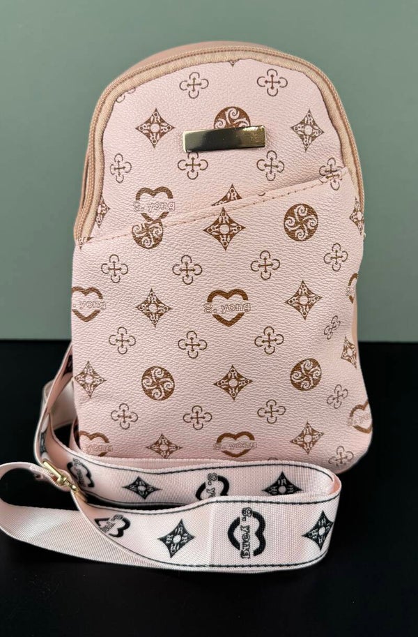 Pink and Brown Designer Women's Bag