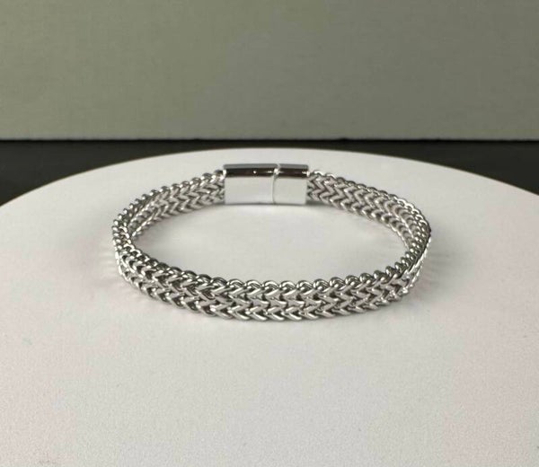 Stainless Steel 9”  Silver Chain Bracelet