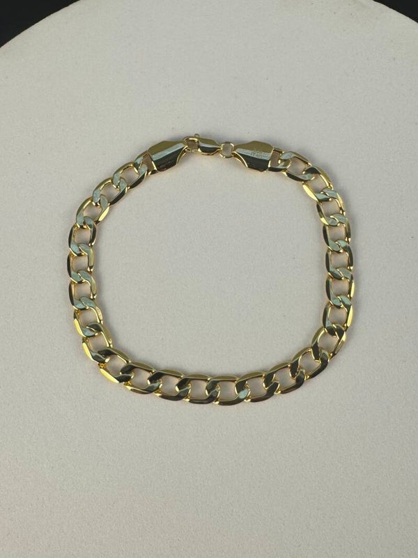Italian Gold 14k Plated 8” Chain Bracelet