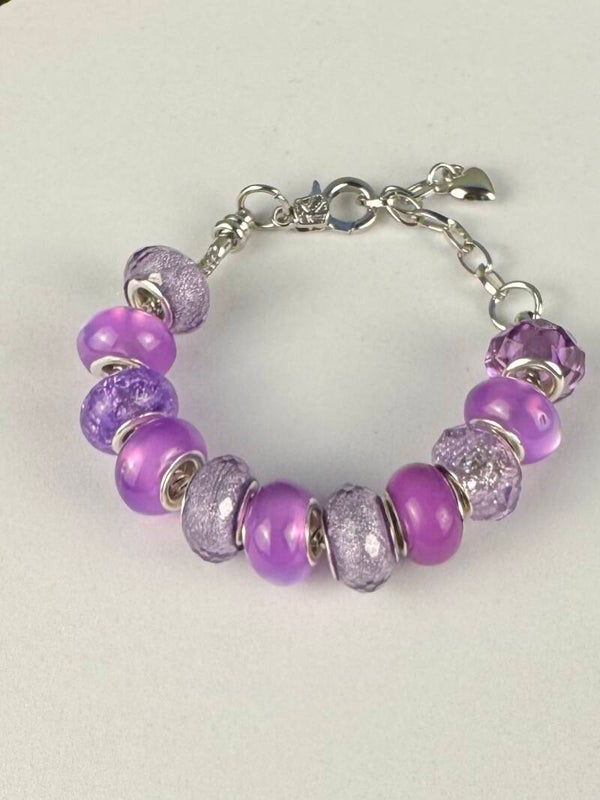 Elegant Purple Beaded Bracelet