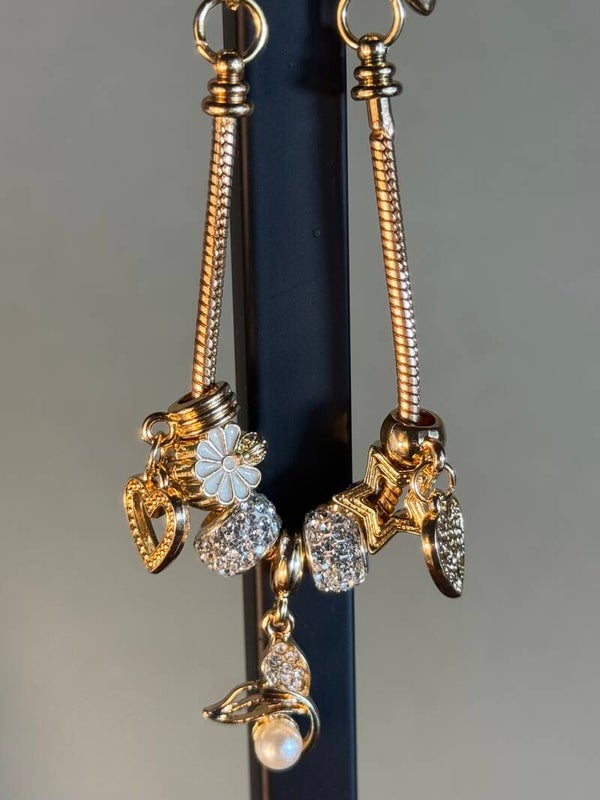 Gold and Silver Charm Bracelet