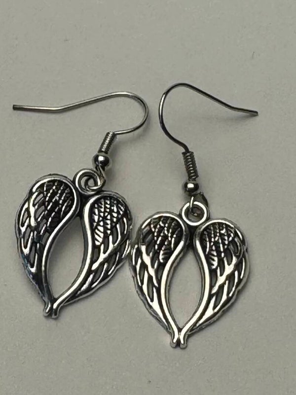Silver Angel Wing Earrings