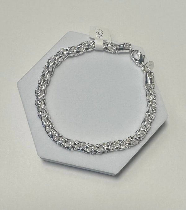 Elegant Sterling Silver Braided Bracelet