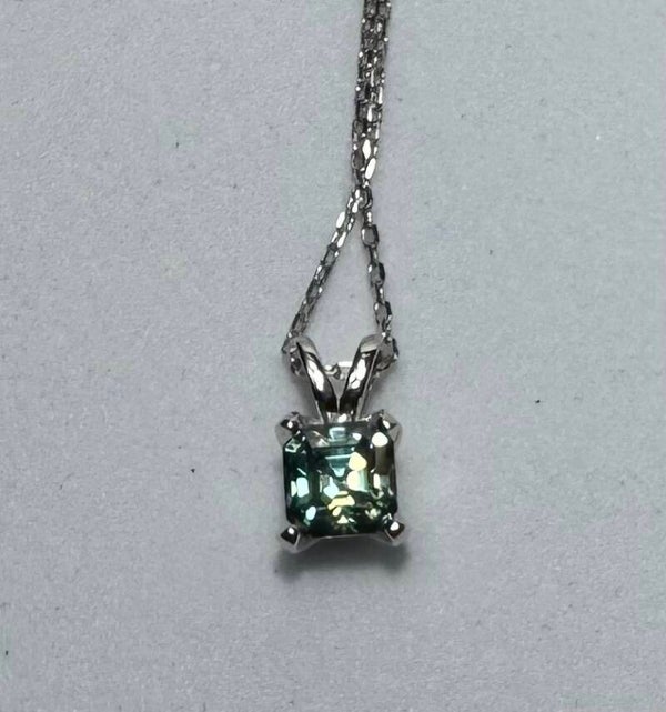 Elegant Sterling Silver 1 Ct. Moissanite Pendant Necklace