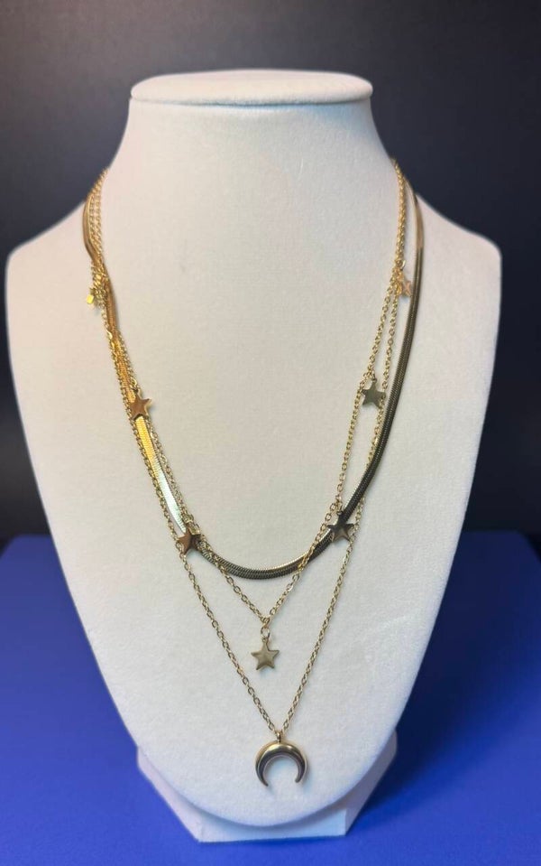 Gold Star Layered Necklace