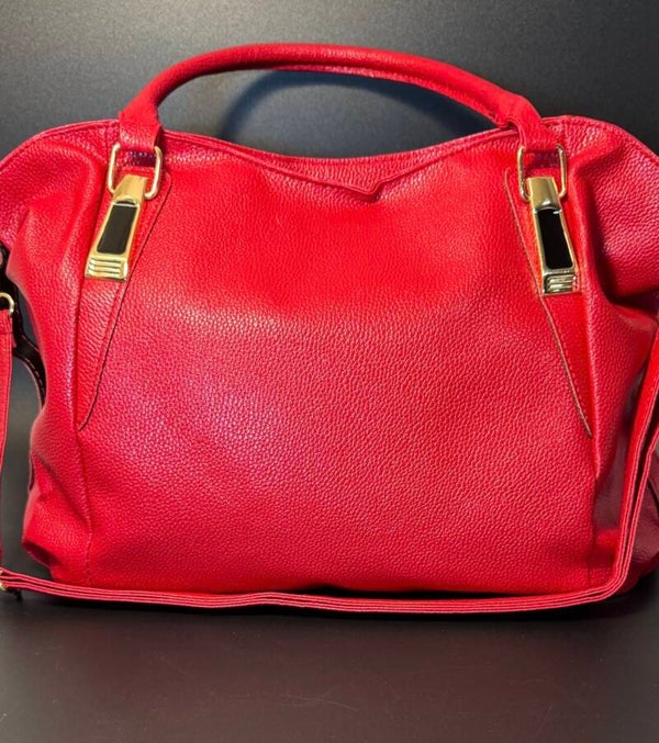 Elegant Red Leather Handbag