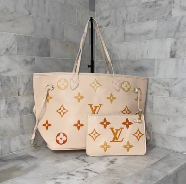 Louis Vuitton Cream and Gold Monogram Tote