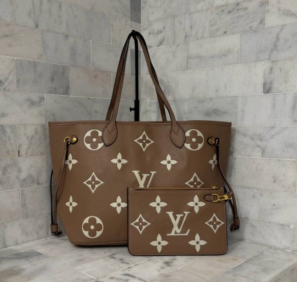 Louis Vuitton Brown Tote Bag with Pouch