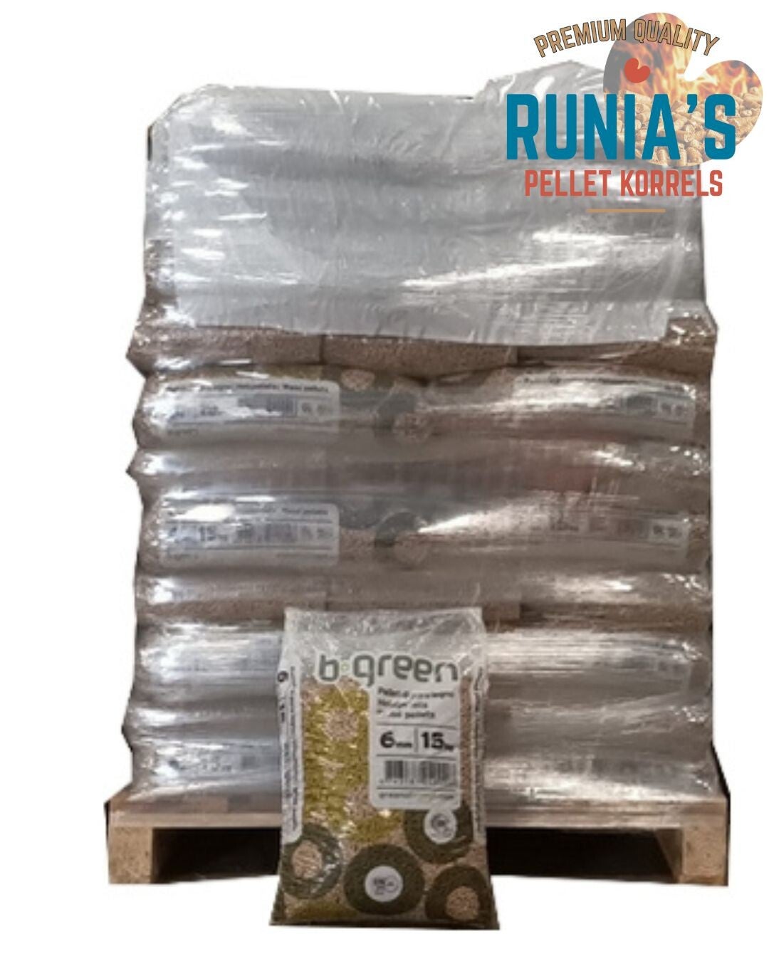 B.GREEN 100% NAALDHOUT ENPLUS A1 - DINPLUS  66 X 15 KG.  990 KG.