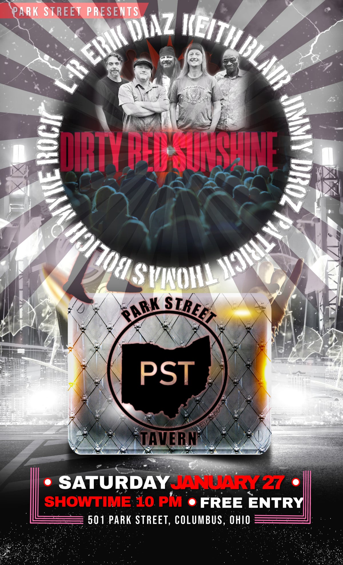 Sat Jan 27: Dirty Red Sunshine -In Concert- at Park Street Tavern ...