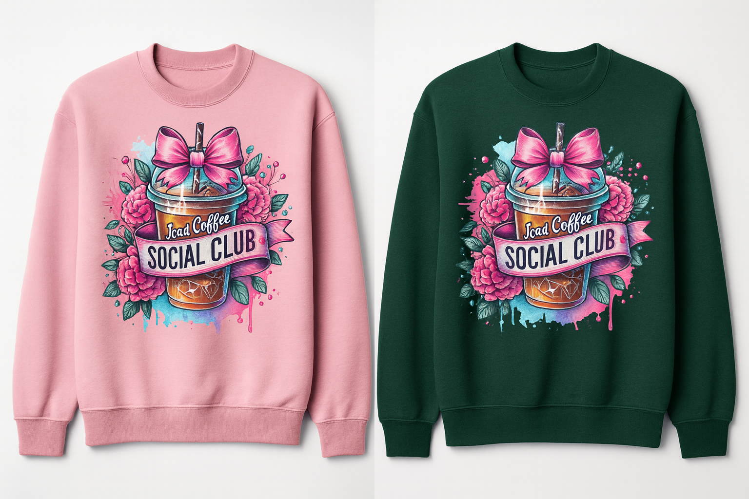Sweatshirt -"Iced Coffee Social Club"