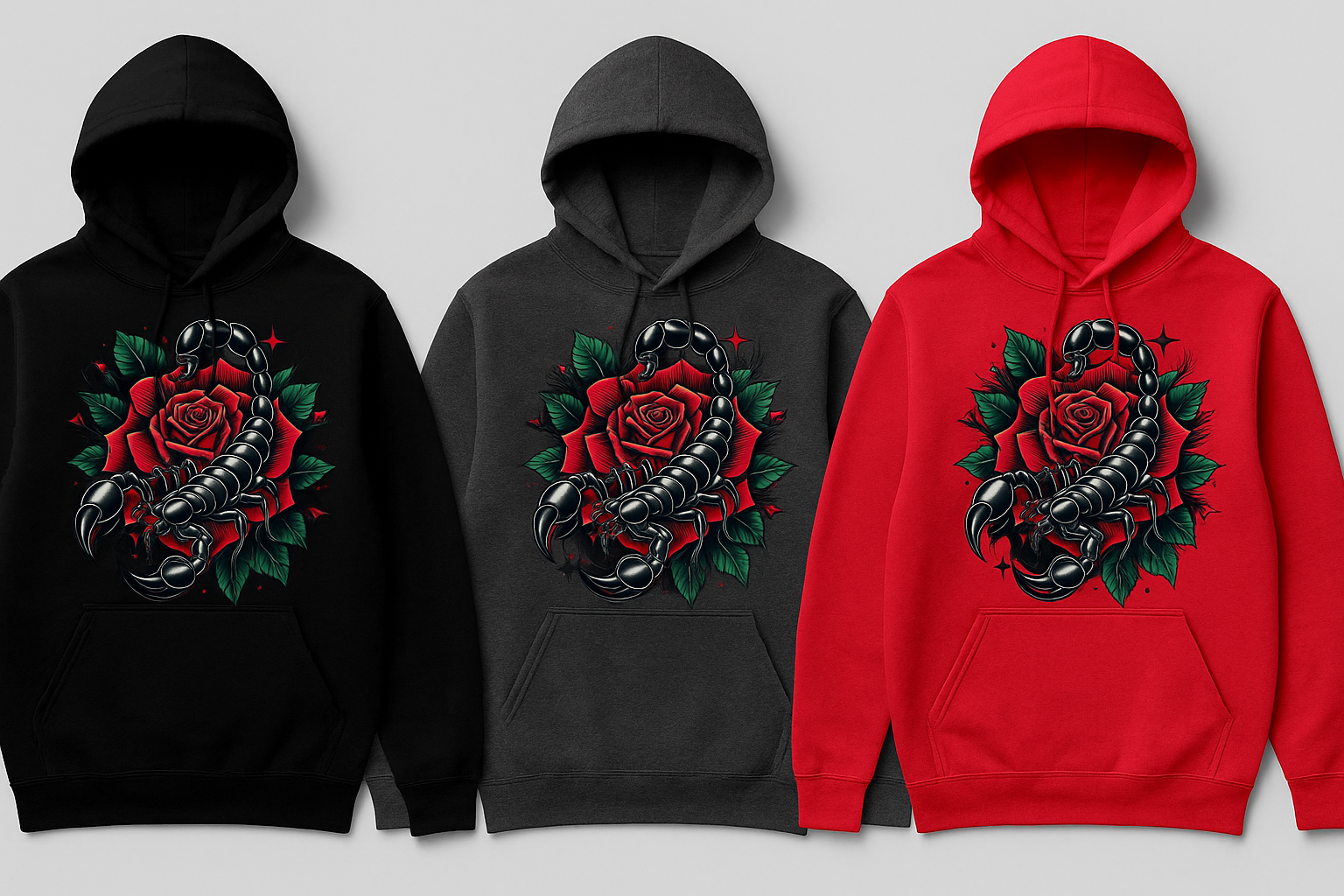 Hoodie-"Scorpion Rosa"