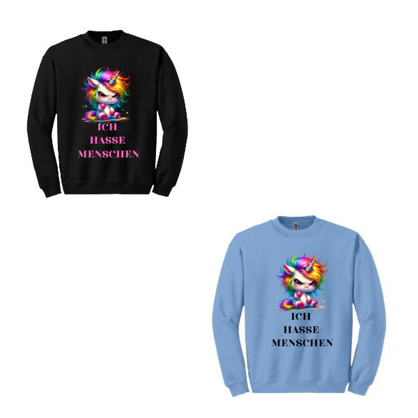 Sweatshirt-"ICH HASSE MENSCHEN"