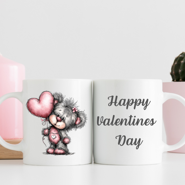 Valentinstag Tasse mit Bär Motiv "Happy Valentins Day"