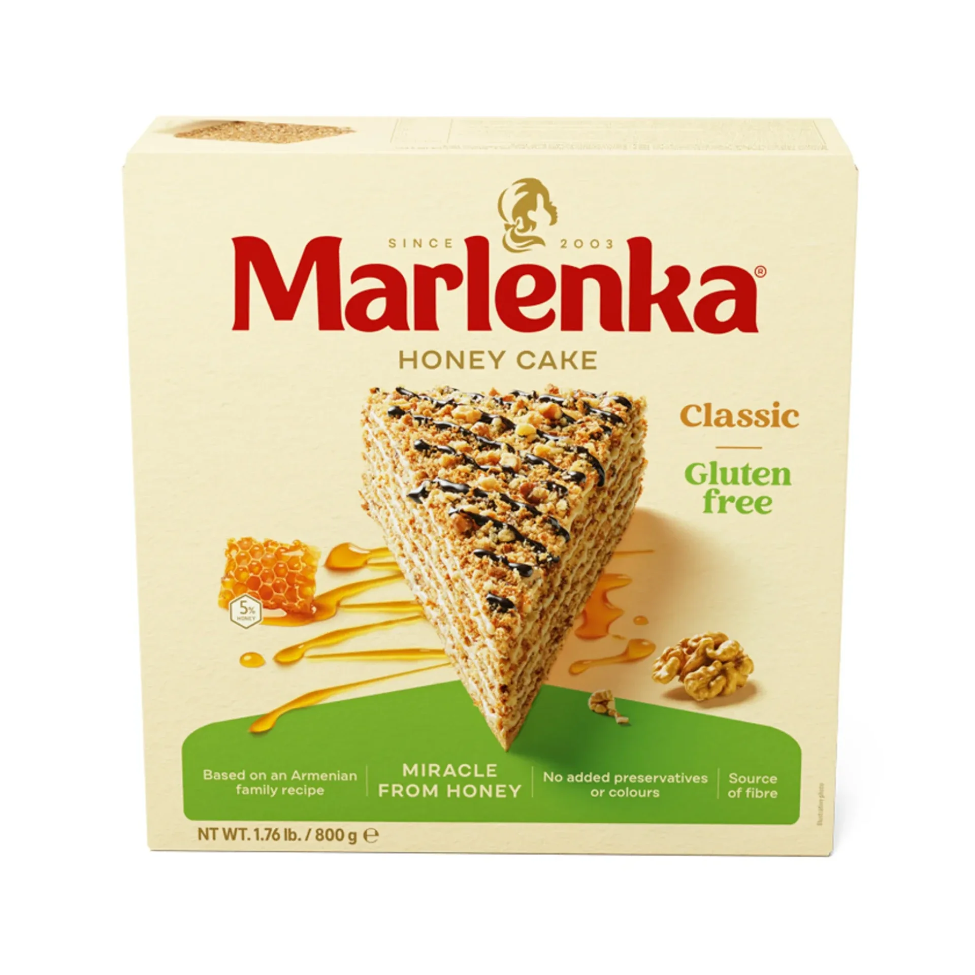 MARLENKA® Honingtaart gluten free  (6 x 800 g)