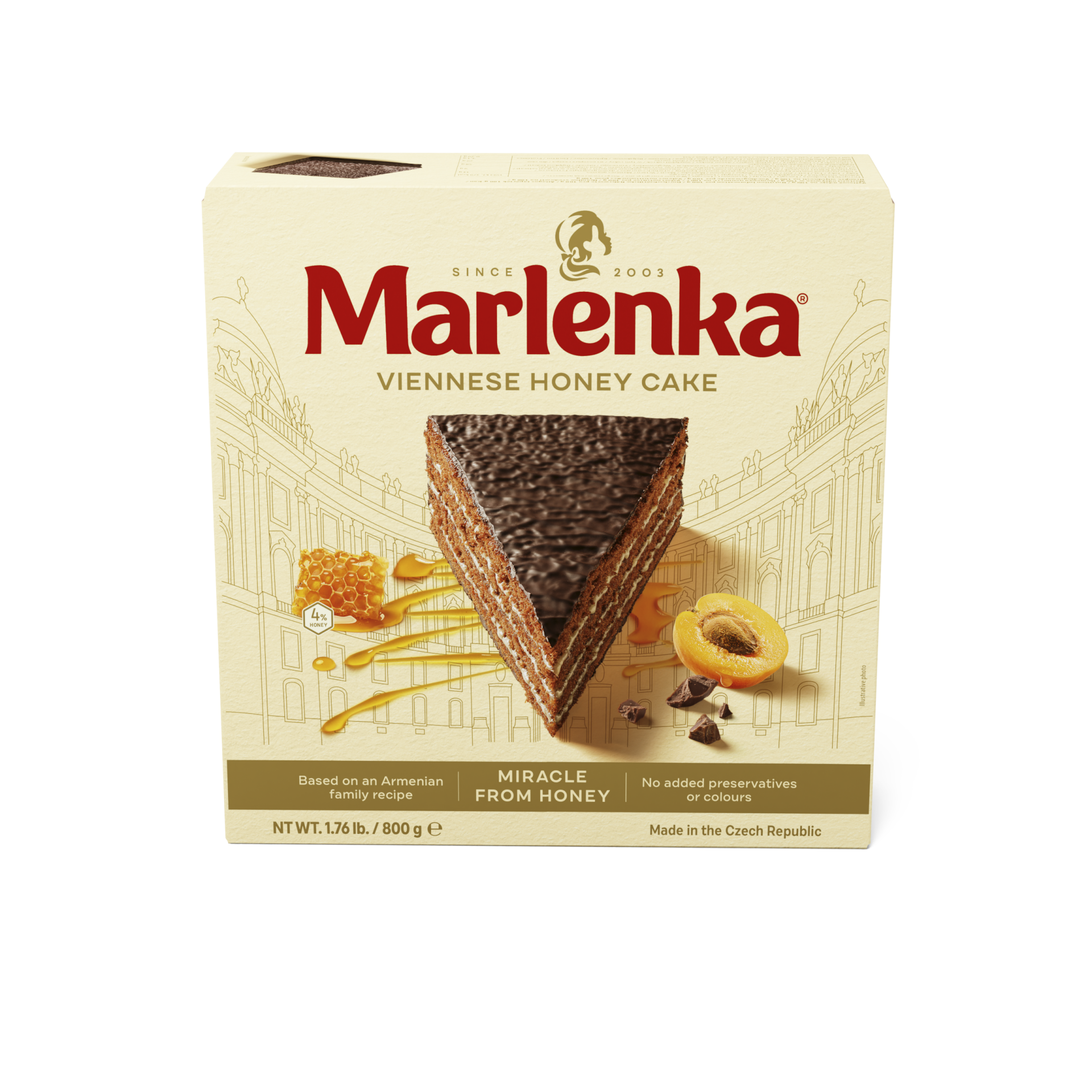 MARLENKA® Honingtaart Viennese  (6 x 800 g)