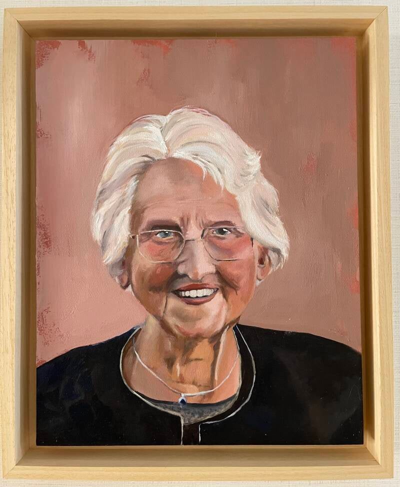 portretschilderij in olieverf op urk