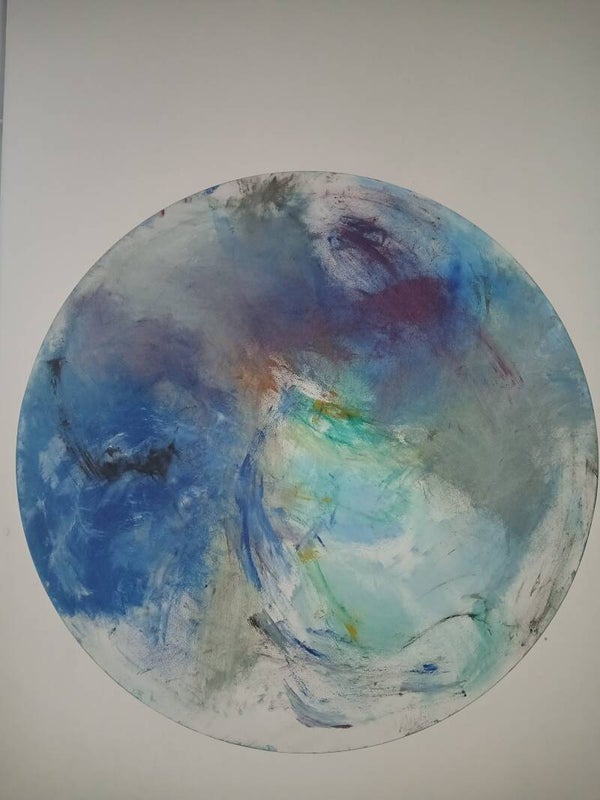 Huile sur toile ronde