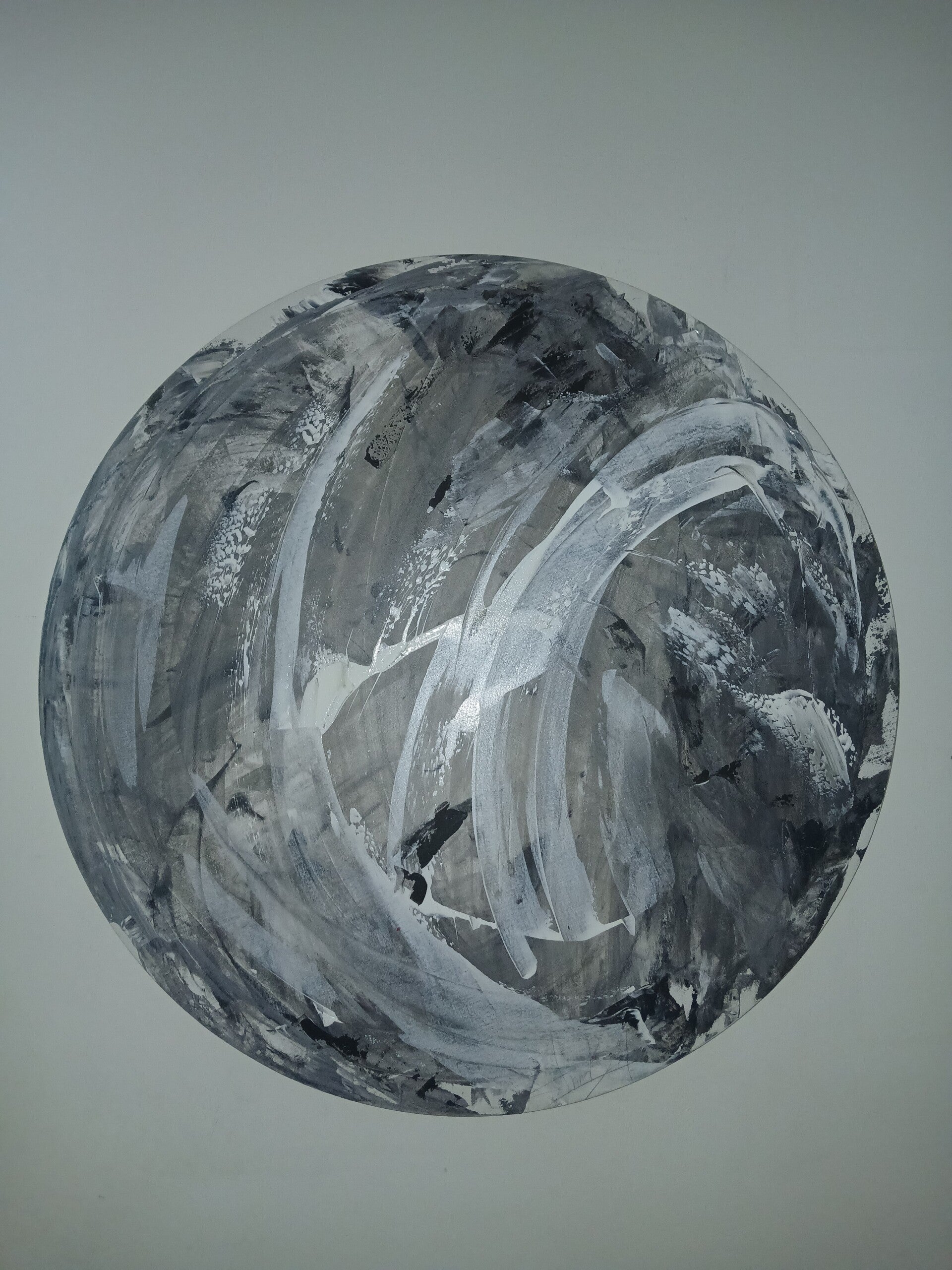 Huile sur toile ronde