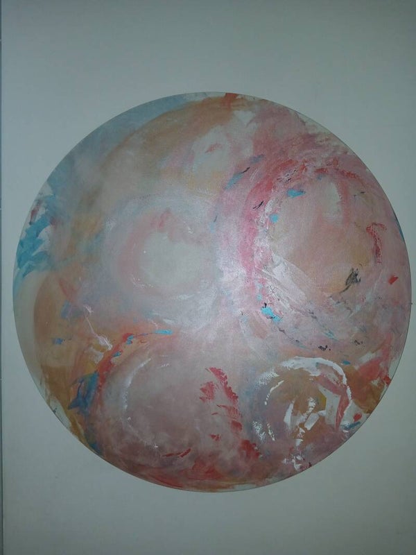 Huile sur toile ronde