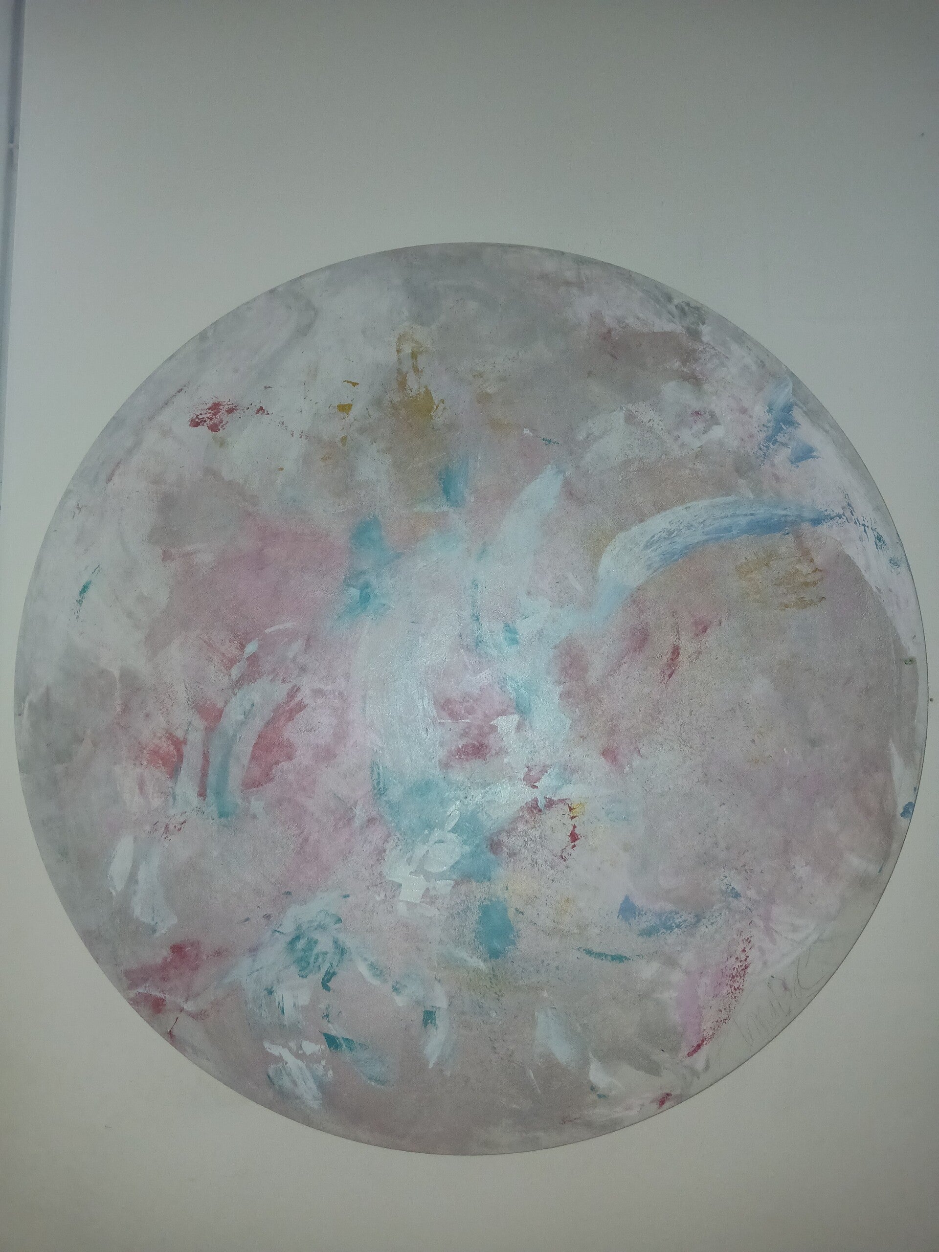 Huile sur toile ronde