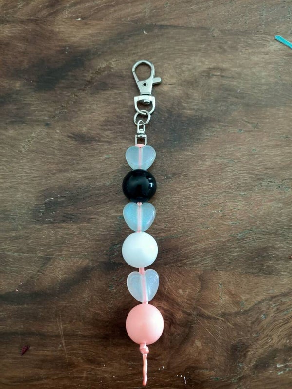 Sleutelhanger/tassenhanger hartjes