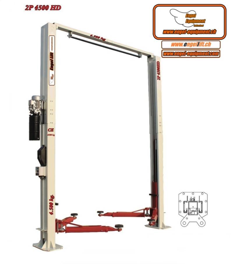 Engellift 2P-4500 HD, Spezielle 2-Säulen Hebebühne, 4.500 kg Hubleistung