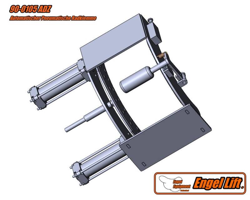 90-0105 ADZ : Pince de roue pneumatique entièrement automatique, double cylindre., CAD-2