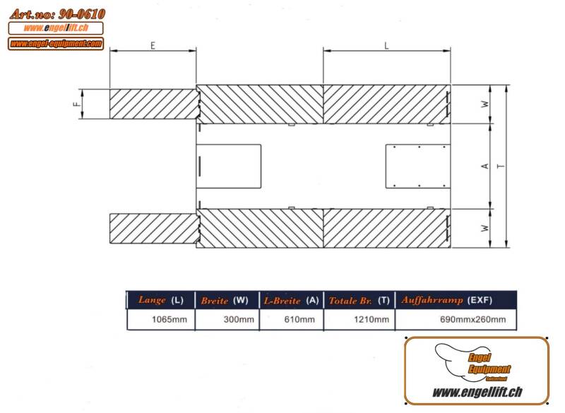 Engellift 90-0610 Abmessung Zeichnung