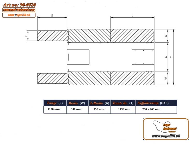 Engellift 90-0620 Abmessung Zeichnung