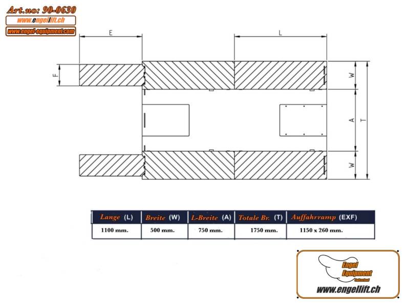 Engellift 90-0630 Abmessung Zeichnung