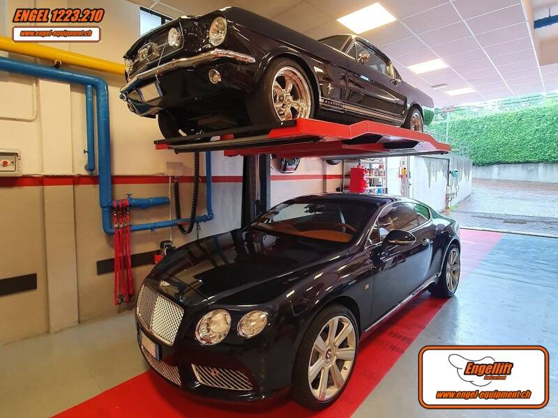 ENGEL-1223.185 & 1223.210 ; PONT ÉLÉVATEUR DE PARKING À 1 COLONNE SANS CADRE DE SOL !
