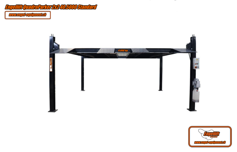 QUADROPARKER 2X2 40.5000;  4-SÄULEN DOPPEL PARKHEBEBÜHNE (4.000KG.) Plattform Gross-3