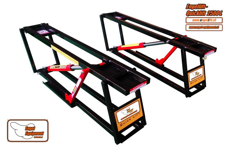 Engellift-Quicklift 2500 L Mobile Scherenhebebühne  Mobile 2-Plattform Hebebühnen Hubleistung 2500 kg !, geeignet für Auto, Lieferwagen, Busse und Elektro Fahrzeugen, Hubhöhe max. bis 80cm mit CBA Zusatz Hubrahmen oder SUV-2 Satz.  -3