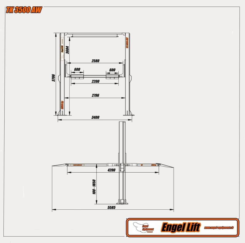 Engellift TK-3500 AW Zeichnung.