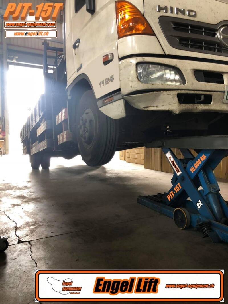 Engellift PTJ-15T : pont élévateur à ciseaux pour véhicules utilitaires de voirie. -15 000 kg -6