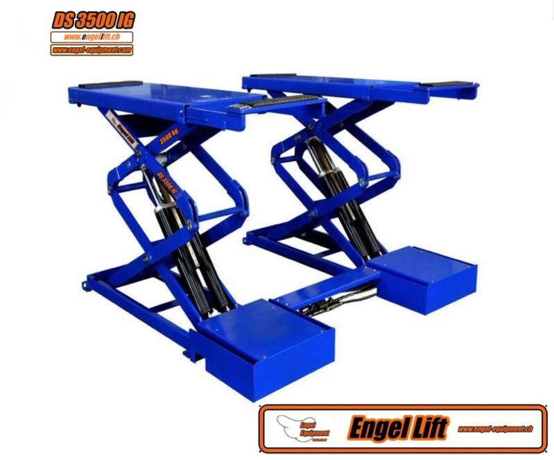 Engellift DS-3500IG : Pont élévateur à double ciseaux, encastré dans le sol.-3