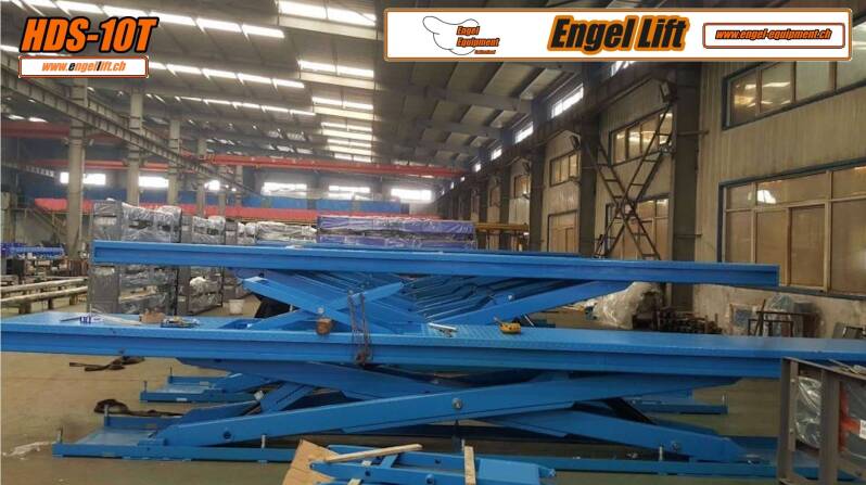 ENGELLIFT HDS-10T :  10.000 KG  SCHEREN HEBEBÜHNE, MIT 2 TER HUBPLATTFORM.  -2