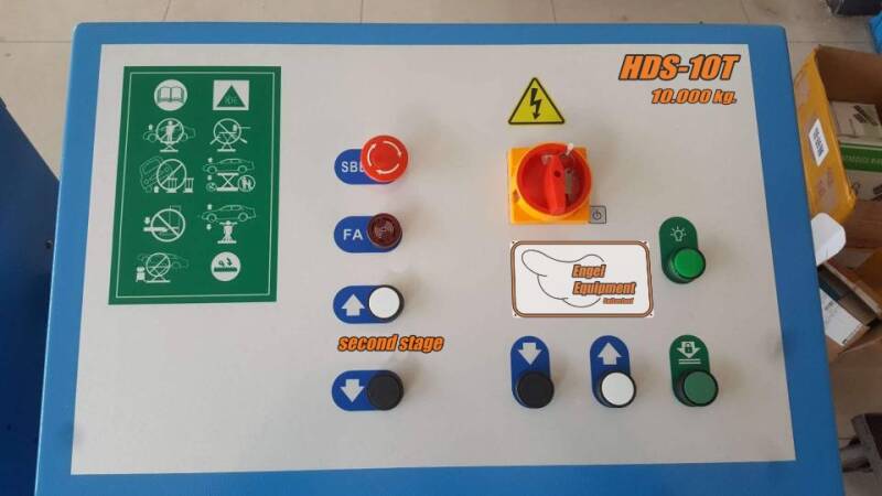 ENGELLIFT HDS-10T :  10.000 KG  SCHEREN HEBEBÜHNE, MIT 2 TER HUBPLATTFORM.   -5