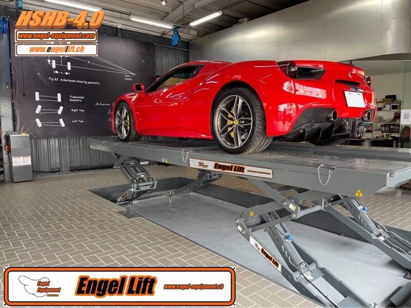 Engellift HSHB-4.0 : Pont élévateur à demi-ciseaux (type Heringbone), pont élévateur à semi-ciseaux (4.000kg.)-5