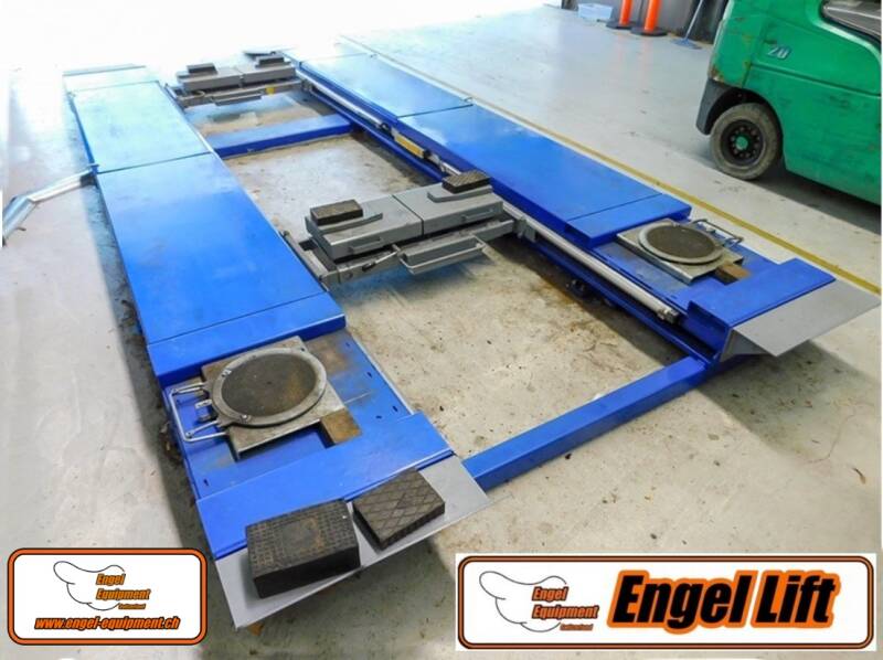 Engellift LS-40WA : Pont élévateur à ciseaux à profil bas avec plateforme de levage d'essieu et de géométrie de direction (mesure d'essieu).-3