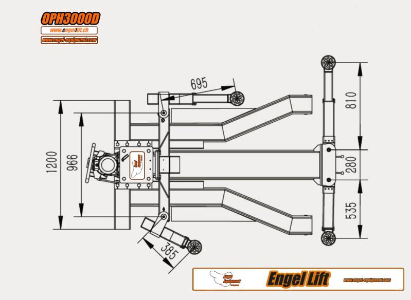 OPH-3000 ÉLÉVATEUR MOBILE À 1 COLONNE -3000KG., Plan-1