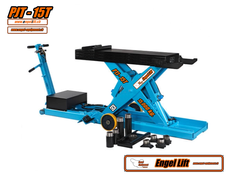 Engellift PTJ-15T : pont élévateur à ciseaux pour véhicules utilitaires de voirie. -15 000 kg -4