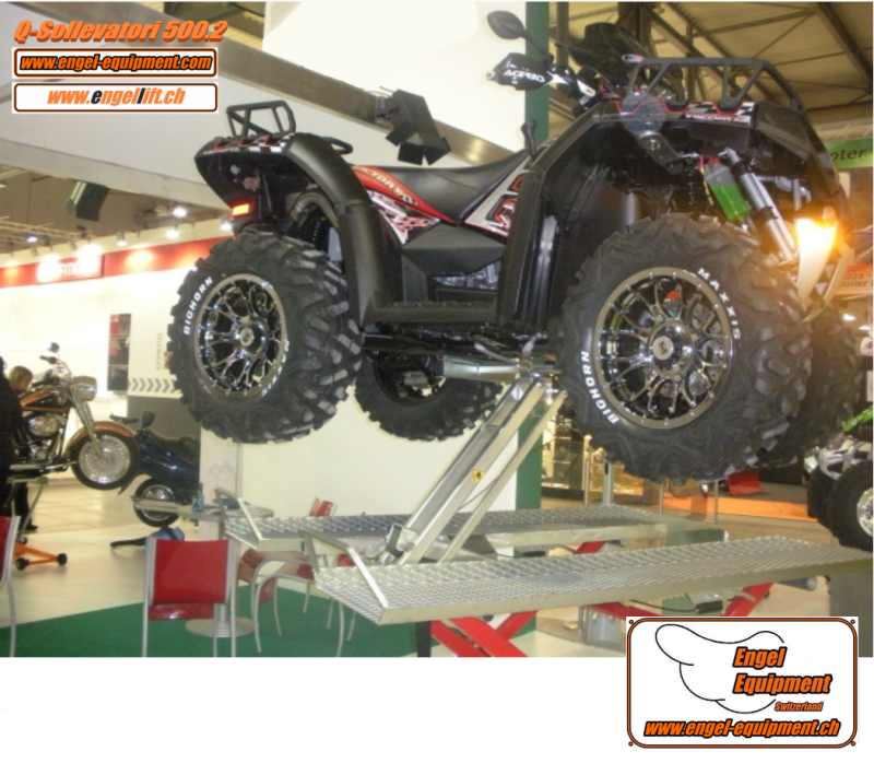 ENGELLIFT Q-SOLLEVATORI 500 ; QUADLIFT, ÉLÉVATEUR QUAD, SIDE-BY-SIDE, ÉLÉVATEUR POUR ENGINS À MOTEUR, ÉLÉVATEUR POUR TRACTEURS À GAZON., AVEC SECONDSTAGE HUB. (3)