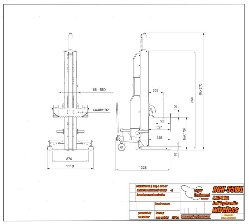 Engellift RGH-55WL Zeichnung