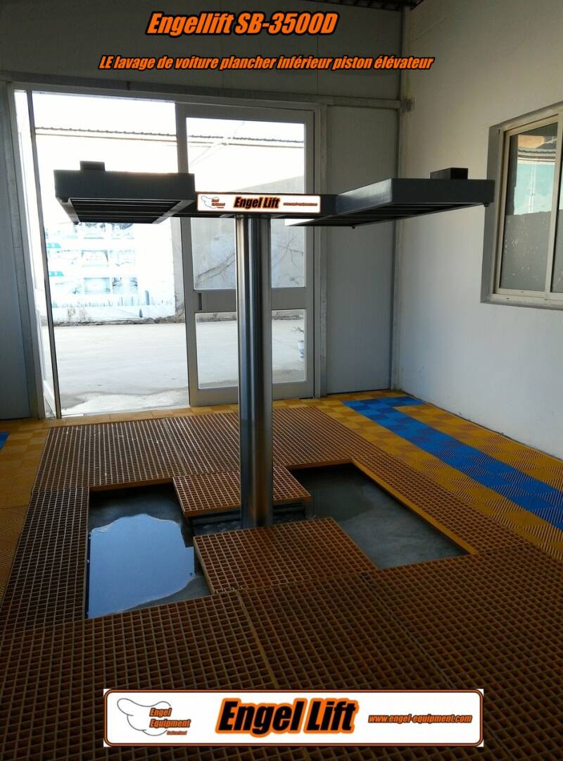 Engellift SB-3500 D ; Ponts élévateurs PREMIUM à 1 vérin pour lavage de voiture :