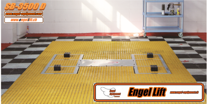 Engellift SB-3500 D ; Ponts élévateurs PREMIUM à 1 vérin pour lavage de voiture :-4